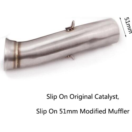 Mid Link Pipe for KTM 790 Duke Motorcycle Exhaust Pipe Slip On Original Catalyst 51 mm Modified Muffler Stainless Steel