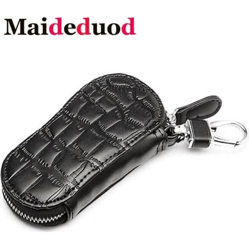 Maideduod High-quality Fashion Crocodile pattern Key Wallet Holder Men/Women Leather Wallet Key Case Key Bag Car Keys Bag