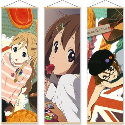 Wall Art Hanging K-ON Painting Poster Canvas Print Picture Japanese Anime Character Home Decor Music Scroll Bedside Background