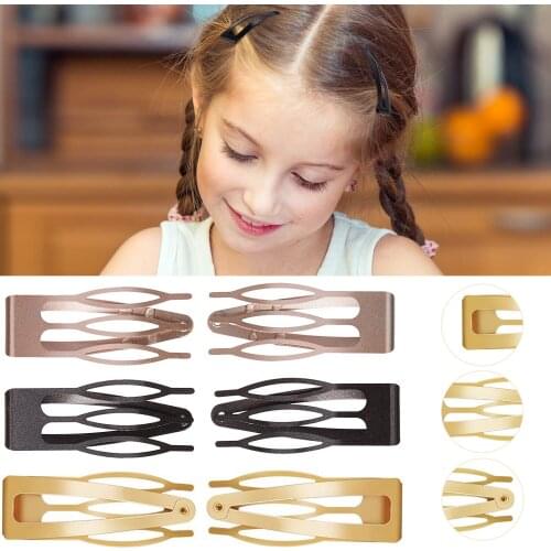 10 Pcs Double-grip Hair Clips Simple Women Girls Metal Snap Barrettes Broken Hair Liu Seaside Clip Hair Styling Tools