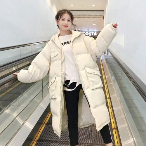Winter thick warm down padded jacket women new Korean version loose mid-length padded outwear
