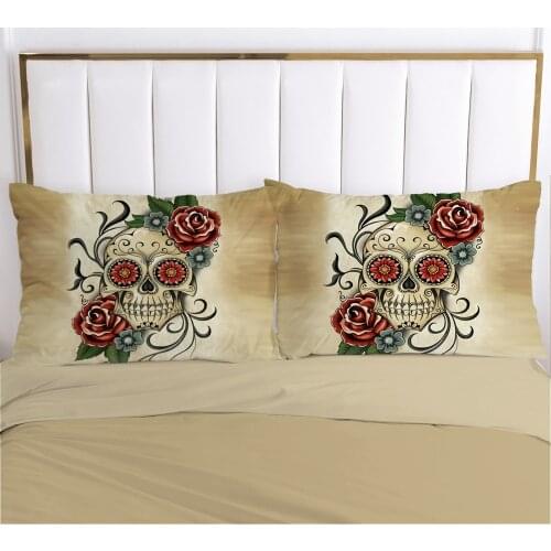 1pc Skull Deadpool Pillow cover Pillow case Bedding Pillowcase Pillowcovers decorative for home 3D HD Print yellow