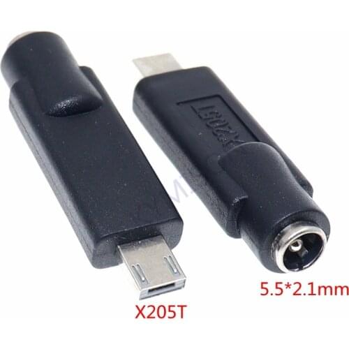 1pcs DC5.5*2.1mm Female Jack to USB Square DC Power Plug Connector Adapter For Asus Eeebook X205TA X205T X205 Laptop