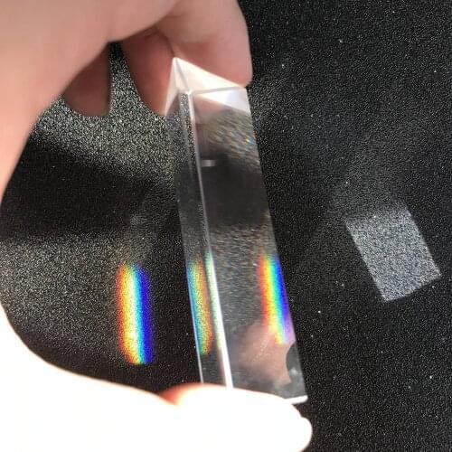 1Pcs Glass Triangular Prism for Teaching Light Spectrum Physics Photo Photography Physics Optical Instruments Rainbow Experiment