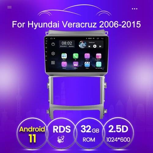 2GB+32GB Android 11 Touch Screen GPS For Hyundai Veracruz ix55 2006-2015 Car Radio Multimedia Video Player SWC Wifi FM
