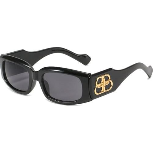 2021 Steampunk Sunglasses Women Brand Designer Rectangle Punk Sun Glass Men UV400 Vintage Classic Retro Eyewear