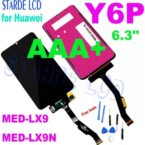6.3'' Display for Huawei Y6P LCD Touch Screen Digitizer Replacement Screen for Huawei Y6P MED-LX9 MED-LX9N Replacement