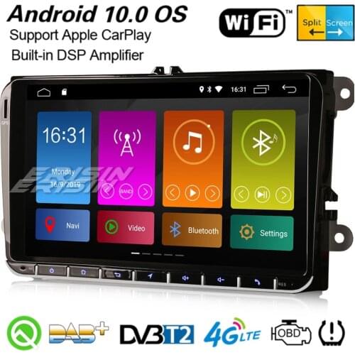 Erisin 3001 9" Android 10.0 Carplay Car Stereo DAB+GPS WiFi OPS DSP For VW Golf 5/6 Passat Polo T5 Tiguan Caddy Jetta Skoda Seat