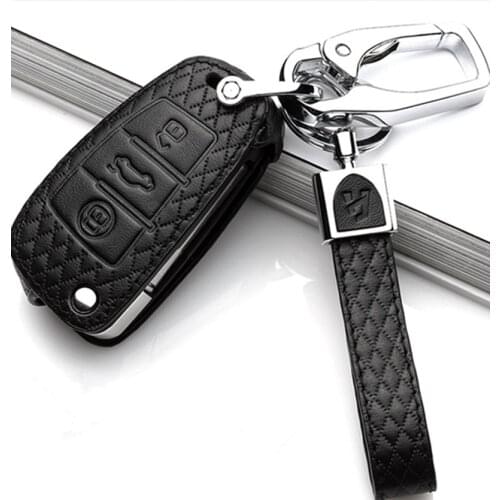 Leather Car Key Cover Keys Case For Audi A1 A2 A3 A4 A5 A6 A7 TT Q3 Q5 Q7 R8 S6 S7 S8 SQ5 RS5 key bag protected Auto Accessories