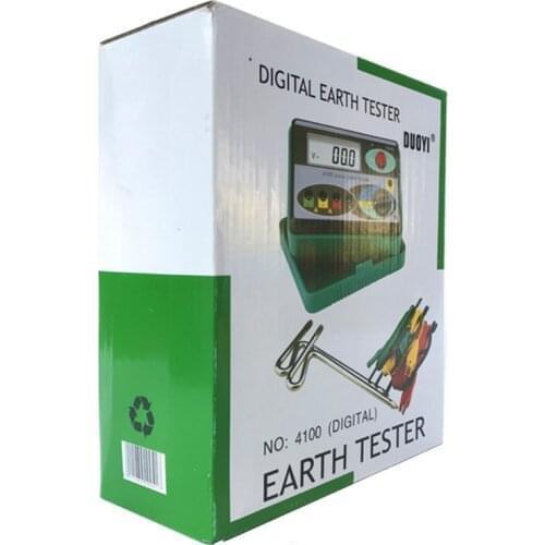 203F Digital Earth Ground Resistance Tester Multimeter Power Systems Inspection Tool Resistance Measurer 0-2000 Ohm