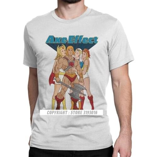 Of The Universe T Shirts The Axe Effect He Man He-Man Skeletor She-Ra Beast T Shirt for Men Camisa T-Shirt Cotton