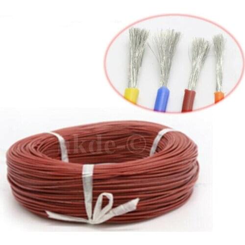 Brown 14-30AWG UL American Standard Flexible Silicone Wire Cable Heatproof Soft Silicone Gel Wire Cable