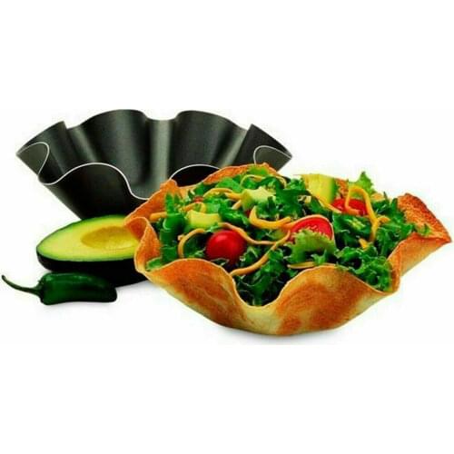 Kitchen Tortilla Pan Set Nonstick Taco Salad Bowl Baking Shell Mold Home Baking Shell Bowl Kitchen Tool Mexican Taco Shell Mold