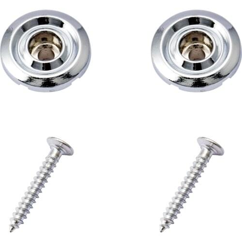 Musiclily Metal Bass String Guides, Chrome (2 Pieces)