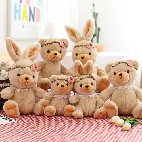 Cute beautiful Garland bear bunny plush doll pillow good quality Soothing doll Cushion Valentines Day birthday christmase gift