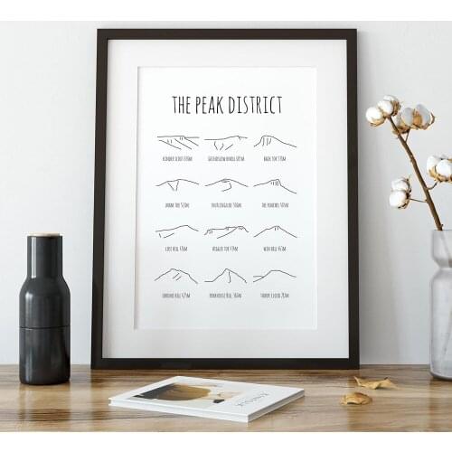 Peak District Print Minimalist The Lakes Peak District Pennines Canvas Painting Nordic And Prints Wall Picture For Living Room