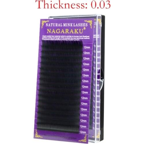 NAGARAKU 0.03 J/B/C/D Mink Eyelash Extension Faux Mink Individual Eyelashes Natural Eyelashes Cilia Lashes For Professionals