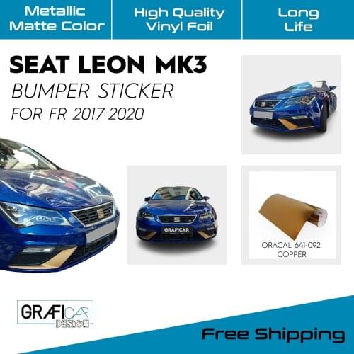 SEAT LEON MK3 FR BUMPER CUPRA STICKER-VINYL FOIL-ADHESIVE STICKER-CUSTOM CUT
