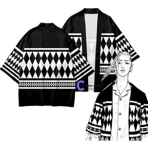 2021 New Tokyo Revengers T-shirt Sano Manjirou Ken Ryuguji Haori Anime t shirt Polyester Summer Short-sleeve kidsTees tops