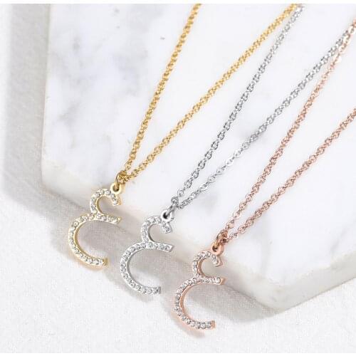 Custom Arabic Letter Necklaces Personalized Name Stainless Steel Pendants Islam Muslim Religious God Messager Jewelry Gifts