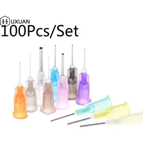100Pcs/Set Solder Paste Adhesive Glue Liquid Dispensing Needle Welding Fluxes For Welding Tools