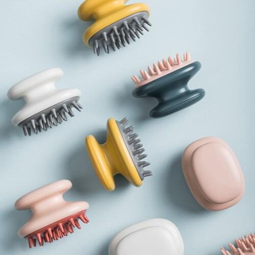 Silicone Head Body Scalp Massage Brush Mini Head Air Cushion Comb Handheld ABS Scalp Shampoo Comb Washing Shower Hair Massager