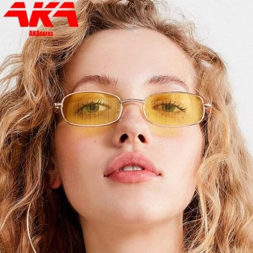 AKAgafas Rectangle Sunglasses Women 2021 Brand Luxury Glasses for Women Vintage Eyeglasses Women Small Oculos De Sol Feminino
