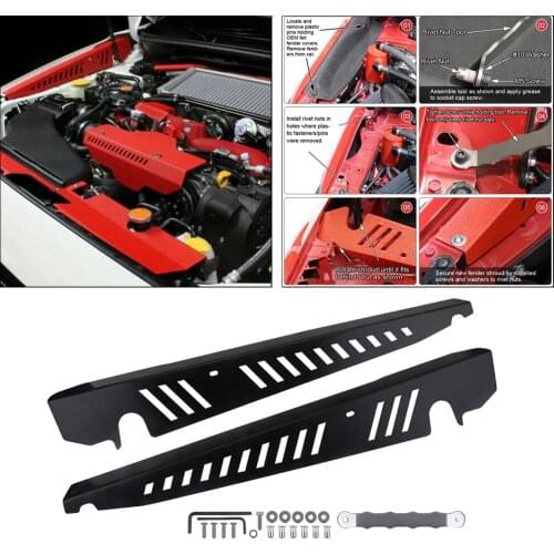1 Pair of Aluminum Shrouds with Mounting Accessories for & STi 2015-2020