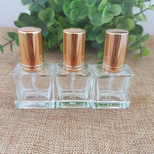 10ml Square Perfumes Mist Sprayer Glass Container Clear Perfume Makeup Setting Spray Pump Glass Atomizer Bottles F20171587