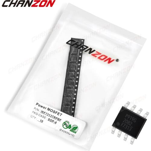 10Pcs IRF7313TRPBF SOP-8 Power Mosfet Transistor Bipolar Junction BJT Powerful Triode Tube Fets SMD 6.5A 30V Integrated Circuits