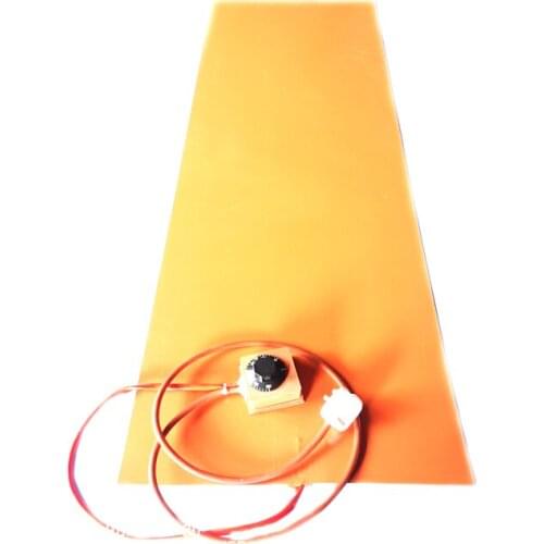 110V 2160W 400*1200*1.5mm Silicone Rubber Heater with dial thermostat on wire 1000mm lead wire