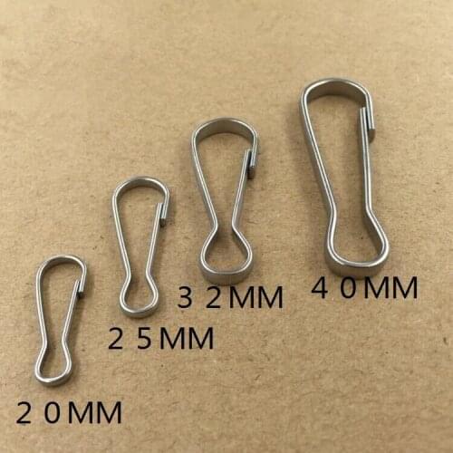 304 stainless steel 16 20 25 32 40 50mm Lighting 8 shape Curtain Crystal Pendant hooker kaychain bag decoration DIY hanging