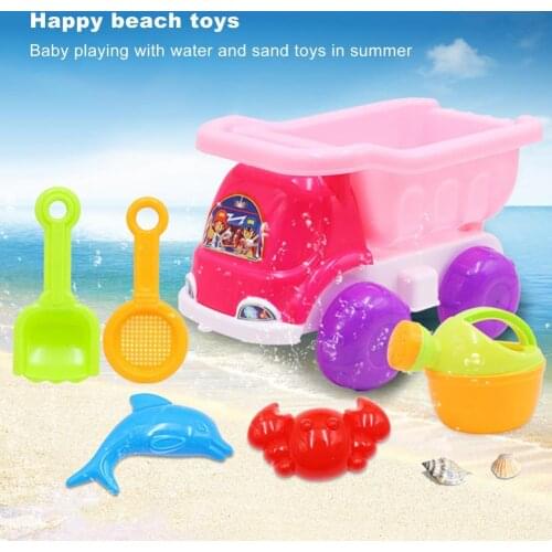6Pcs/Set Baby Beach Toy Easy-carrying Multiple Styles Interactive Beach Sand Bucket Castle Set for Outdoor Summer Children Toys