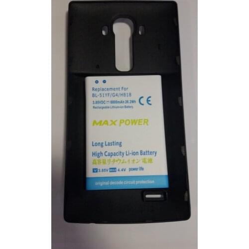 Jinsuli 6800mAh extended replacement high capacity Battery BL-51YF BL 51YF For LG G4 H81 H818 H810 F500 V999 +Back Cover