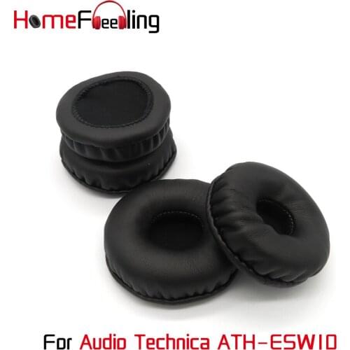 Homefeeling Ear Pads For Audio Technica ATH-ESW10 Earpads Round Universal Leahter Repalcement Parts Ear Cushions