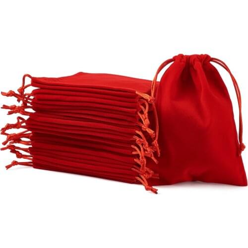 50pcs 7x9cm 10x12cm Velvet Pouches Candy Gift Bags Christmas Party Wedding Favors Bags Jewelry Packaging Drawstring Pouches