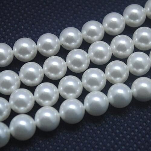 Socharming 96pcs nice shell beads accessories mother of pearl round ball shape size 8mm many colors availables