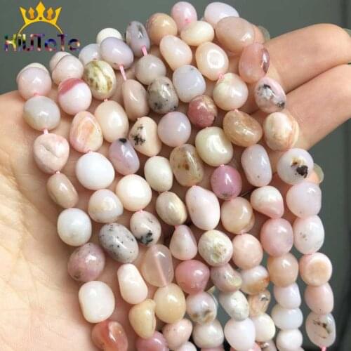8-10mm Irregular Genuine Pink Opal Loose Beads Natural Spacer Beads For Jewelry Making DIY Bracelet Necklace Accessories 15