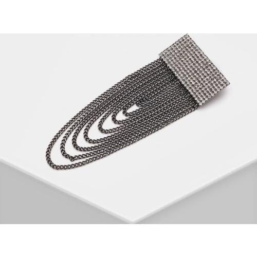 Amorita boutique Exaggerated fringed delicate zircon brooch