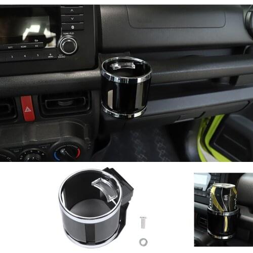 Black Water Cup Holder Mount Bracket Drinks Support Kit For Suzuki Jimny 2019-2021 Interior Car Accessories