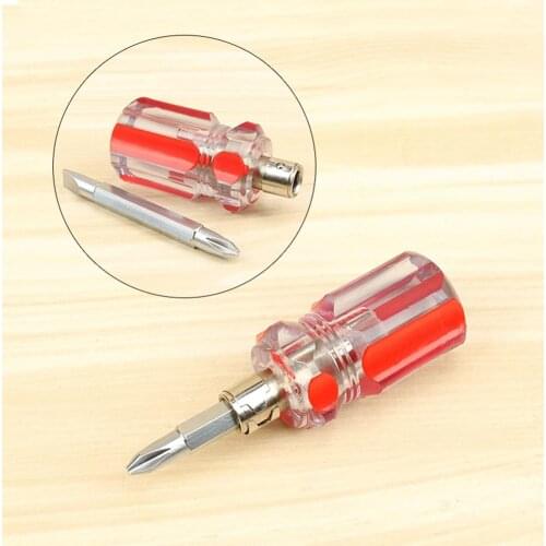 Dual-use Telescopic Screwdriver 2 in 1 Steel Radish Head Bolt Driver Ultra Short Screwdriver Manual Hardware Hand Tool