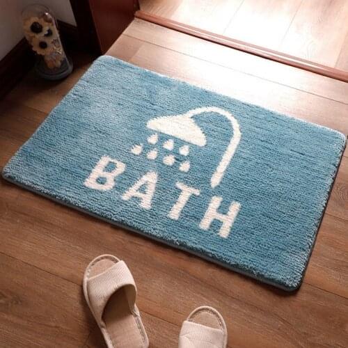 Cartoon Letter Design Animal Door Mats Deep Coral Velvet Carpet Entrance Indoor Floor Mat Non-slip Super Soft Doormat Rug