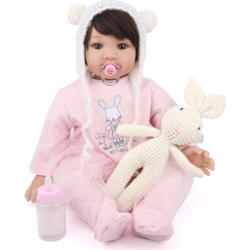 NPKDOLL Reborn baby Doll lifelike realistic bebe boneca reborn menina silicone dolls 22 inch beautiful Christmas gift toys doll