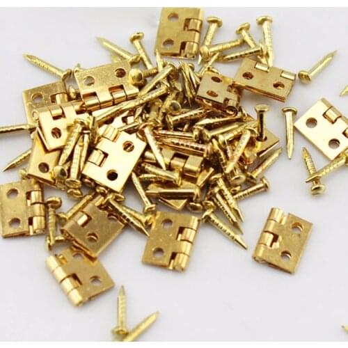 Hot sale 20pcs/lot small Butt Hinge brass hinge 8*10 copper hinge with screws connector for DIY model toy accessories