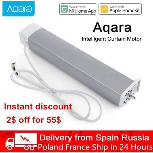 Xiaomi Aqara Curtain Motor With Curtain Track Controller B1 Zigbee Wifi Work For Smart Home Mi Home APP Automatic Remote Control