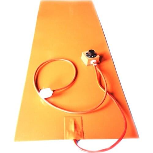 400*1200*1.5mm 220V 2160W Silicone Rubber Heater with dial thermostat on wire 1000mm lead wire