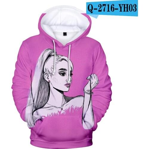 2021 New Popular 3D Hoodies Casual Ariana Grande Character Print Sweatshirts Men Women Long Sleeve Harajuku Kpop Clothes Tops