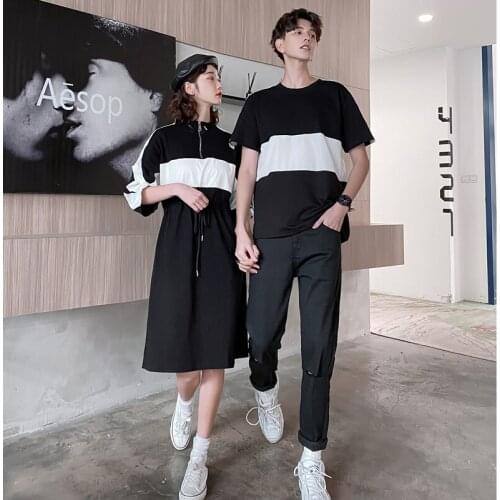 2021 summer new couples wear short sleeved dress suit couples clothes couples clothing