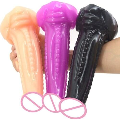 Huge Animal Dildo Big Dinosaur Dildos S Shape Beads Fake Penis With Sucker Anal Plug Gear Massage Sex Toys For Woman Masturbator