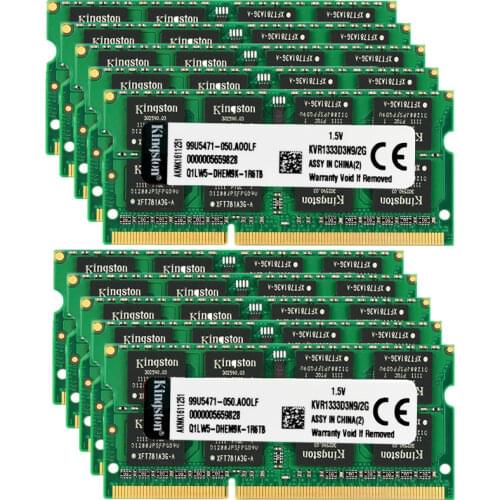 10PCS DDR3 2GB RAM 1333Mhz PC3-10600S SO-DIMM Latpop RAM 204 Pins 1.35V or 1.5V NON ECC Memoria ram ddr3 2GB